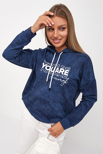 Толстовка женская Винтаж индиго
