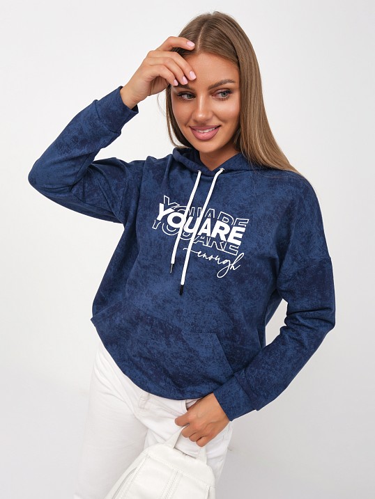 Толстовка женская Винтаж индиго
