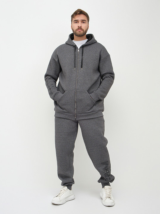 Костюм муж. Дэнди 3-х нитка начес т.серый