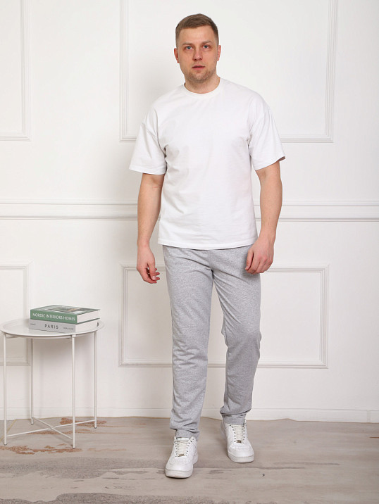 Брюки мужские без манжета серые