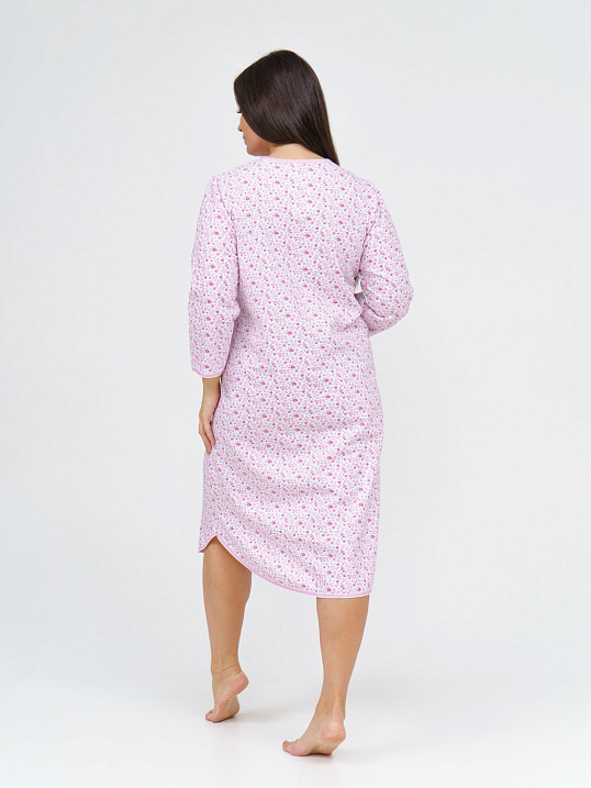 Ночная сорочка Камелия набивная белый/цветы