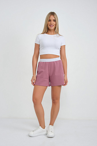 Шорты женские Рокси футер брусника