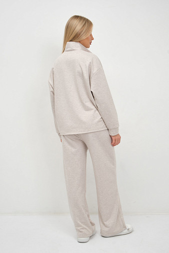 Костюм женский Верона однотонный беж/меланж