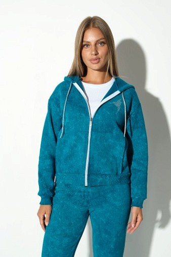 Толстовка женская Дюна начёс морская волна