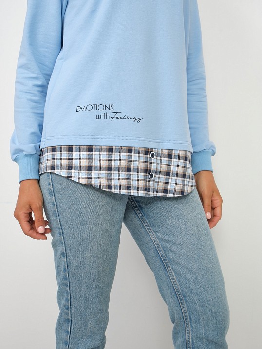 Толстовка женская Аврора голубой