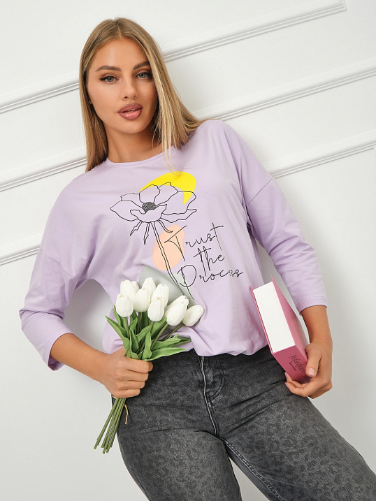 Лонгслив Николь лаванда