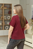 Футболка женская Эстель темно-бордовый