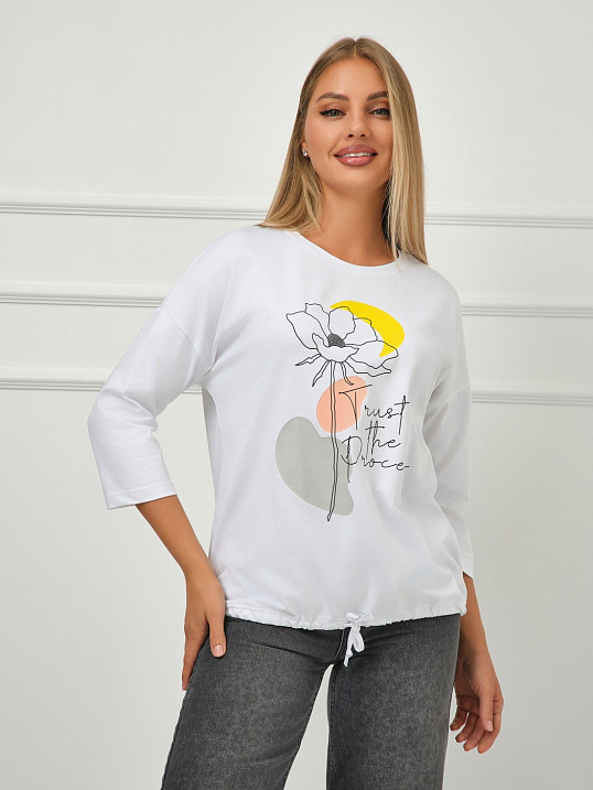 Лонгслив Николь белый