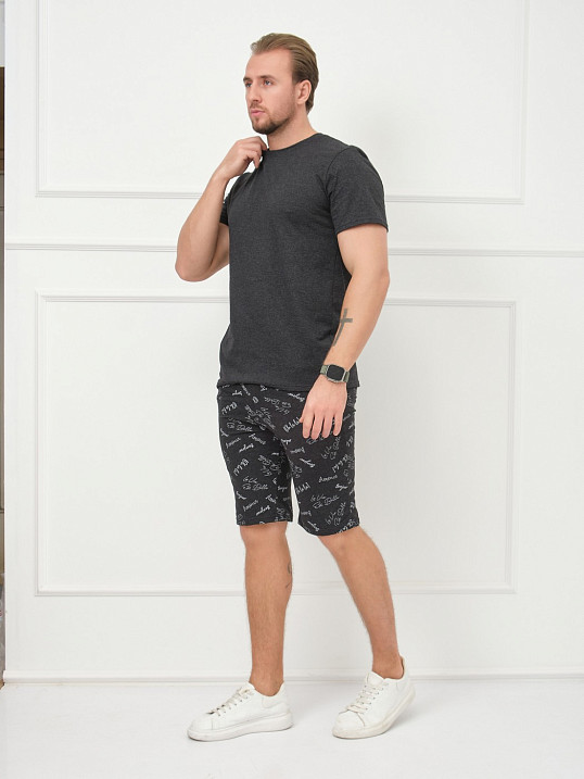 Костюм мужской Джой антрацит/буквы