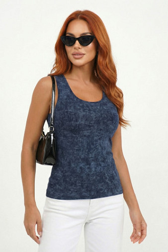 Майка вискозная варенка т.синий