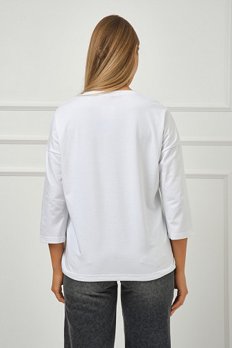Лонгслив Николь белый