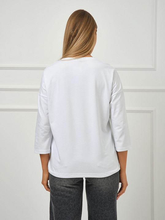 Лонгслив Николь белый