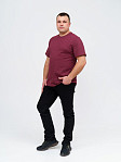 Футболка мужская кор. рукав Меланж бордо