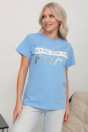 Футболка женская Имидж голубой