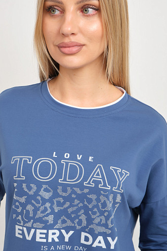 Лонгслив женский Лео св.индиго