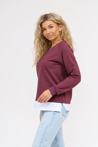 Толстовка женская Дабл лиловый Толстовка женская Дабл лиловый