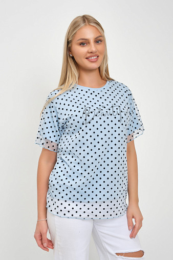 Футболка женская Бьюти вискоза голубой