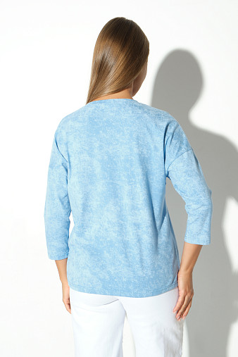 Лонгслив жен. Гламур варенка голубой