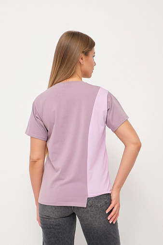 Футболка женская Креатив корица/лаванда