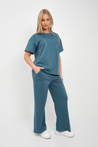 Костюм жен. Визэль 2-х нитка изумруд