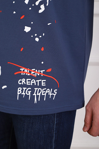 Футболка мужская Дорс футер св.индиго