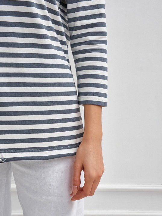 Лонгслив Николь графит/полоса Лонгслив Николь графит/полоса