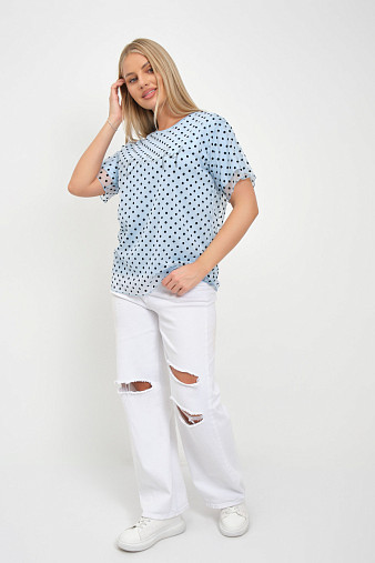 Футболка женская Бьюти вискоза голубой