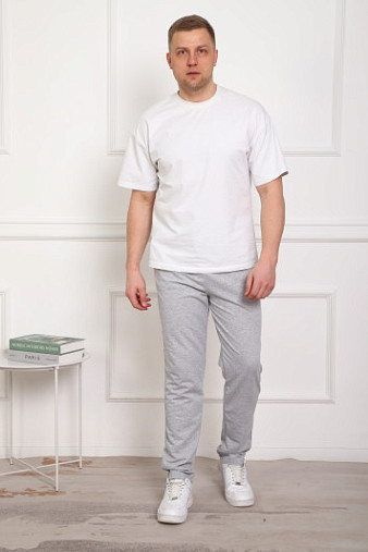 Брюки мужские без манжета серые