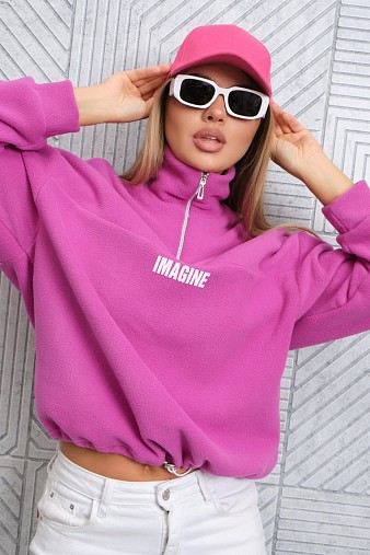 Толстовка жен. Тренд-2 флис фуксия