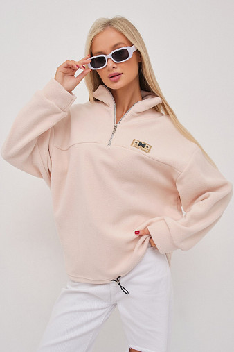 Толстовка жен. Тренд флис св.бежевый