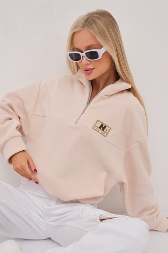 Толстовка жен. Тренд флис св.бежевый