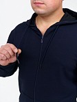 Толстовка мужская Степ без печати синий 2-х нитка