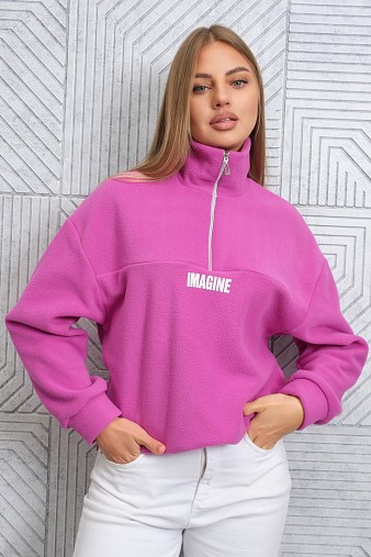 Толстовка жен. Тренд-2 флис фуксия