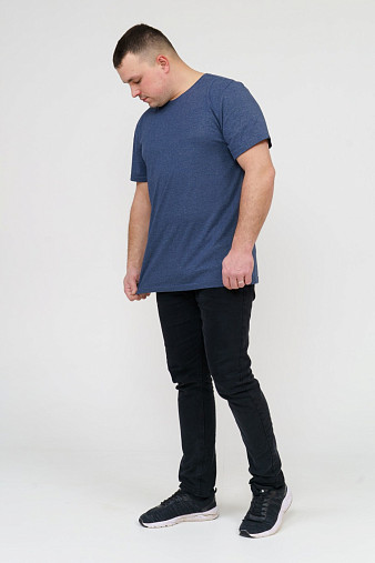 Футболка мужская кор. рукав Меланж индиго