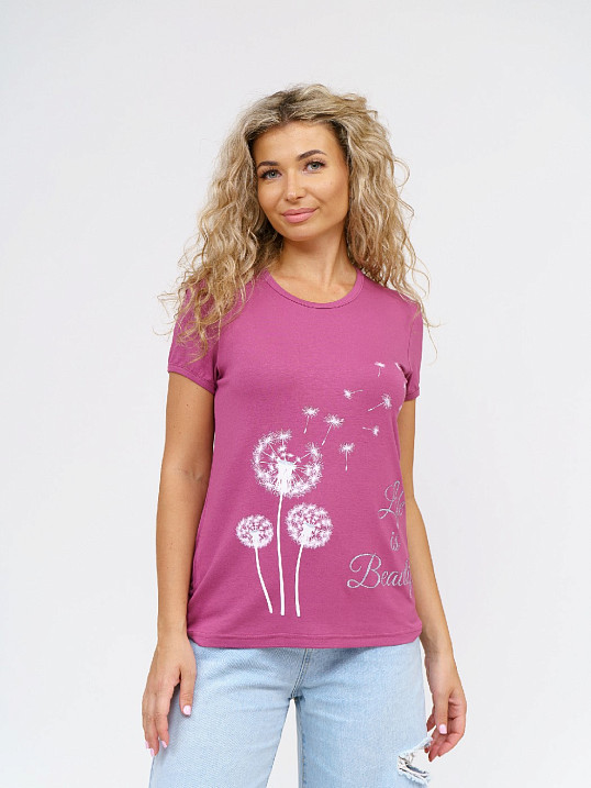 Футболка Одуванчик брусника