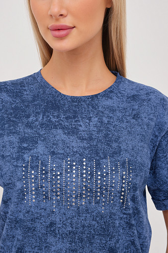 Футболка женская Арабеска св.индиго