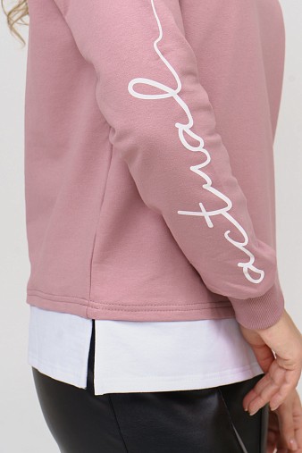 Толстовка женская Дабл сухая роза