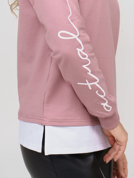 Толстовка женская Дабл сухая роза