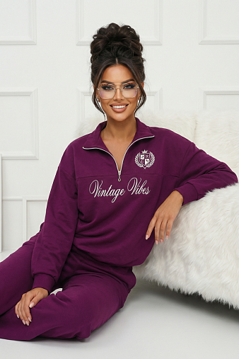 Костюм женский Верона однотонный марсала