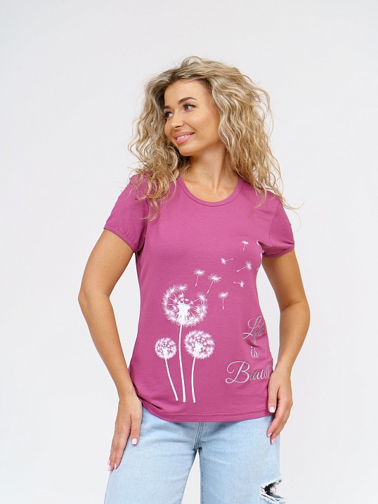 Футболка Одуванчик брусника Футболка Одуванчик брусника