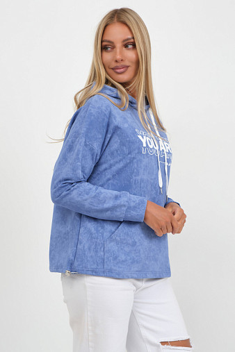 Толстовка женская Винтаж василек