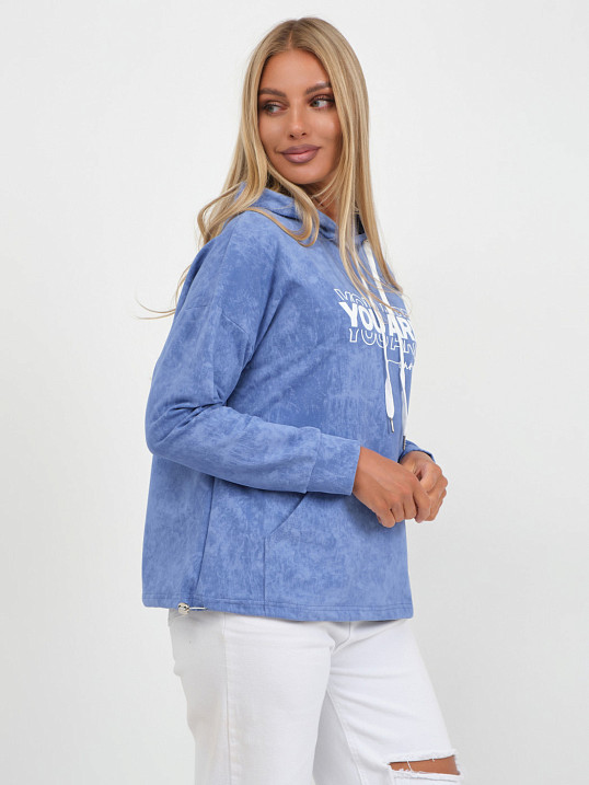 Толстовка женская Винтаж василек