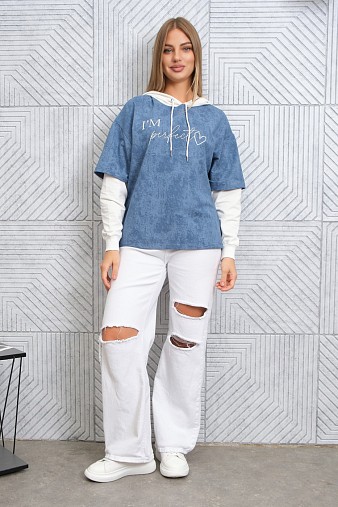 Толстовка женская Венди варенка индиго