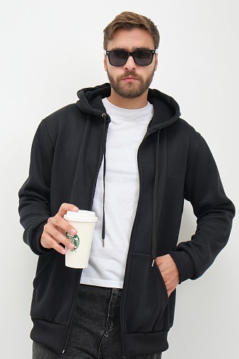 Толстовка муж. Дэнди 3-х нитка начес черный