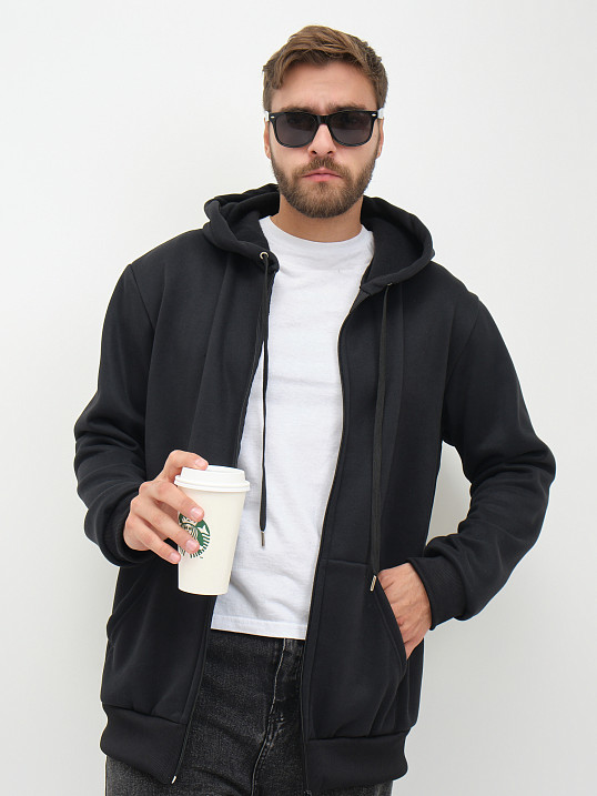 Толстовка муж. Дэнди 3-х нитка начес черный