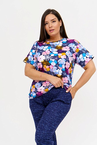 Костюм Поэзия индиго/мультиколор