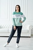 Толстовка женская Триада аква/мята