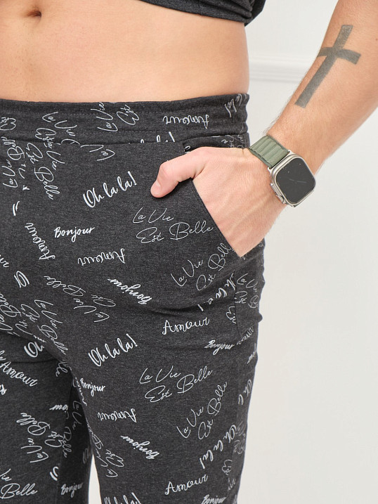 Костюм мужской Джой антрацит/буквы