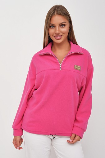 Толстовка жен. Тренд флис малина