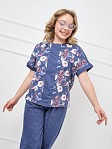 Костюм Моника индиго/цветы